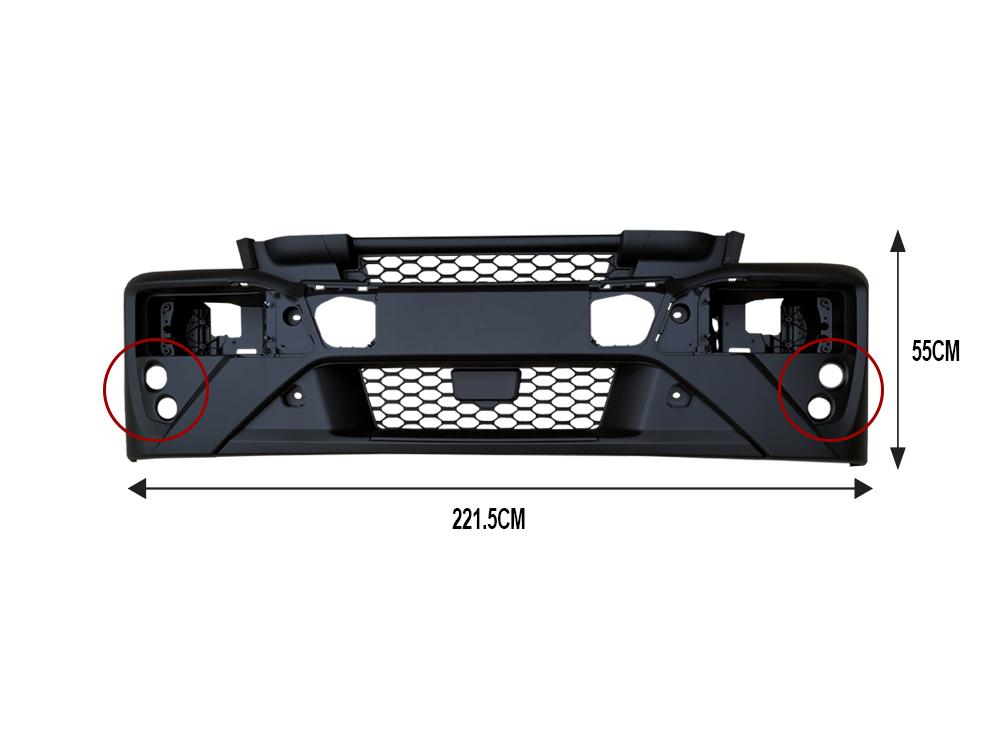 Front Bumper Bar - With Fog & Flasher Holes - High Bar - Eurocargo (16-25) - Image 2