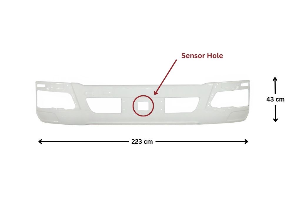 Mitsubishi/Fuso Fighter Front Bumper Bar - With Radar Hole - Wide Cab - FM/FN (2019-On) - Image 3