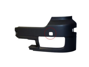 Mercedes Actros Front Bumper Bar End L/H - With Washer Jet Hole - MP1 (1998-2003)