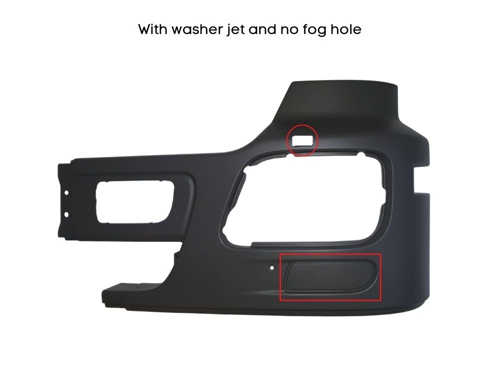Mercedes Actros Front Bumper Bar End L/H - Without Fog Hole - With Washer Hole - MP3 (2008-2016) - Image 2